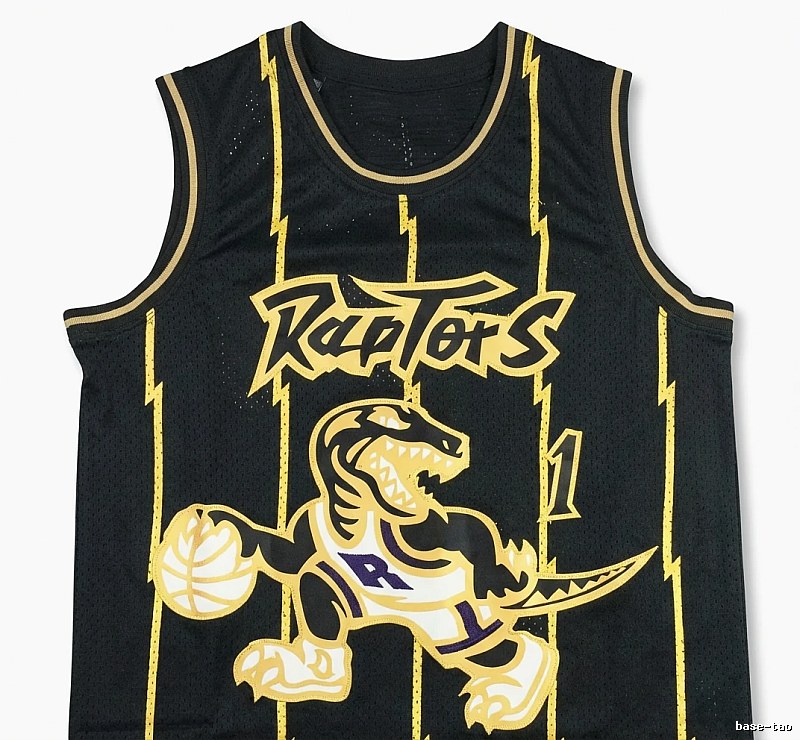 Vince Carter Raptors black and gold trendy brand vest