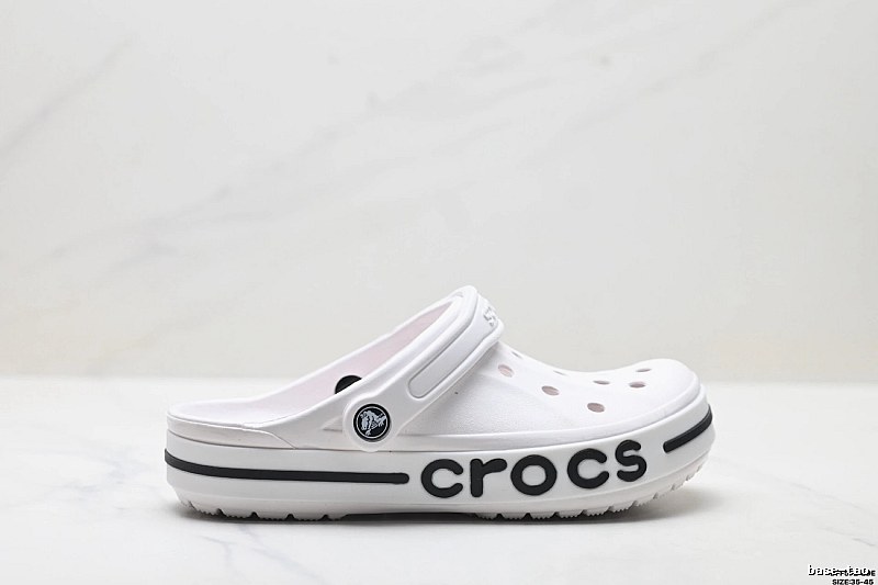 White trendy style of Crocs clogs