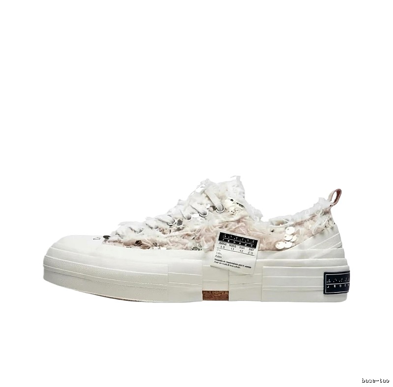 Xvessel Deconstructed Style White Sneakers