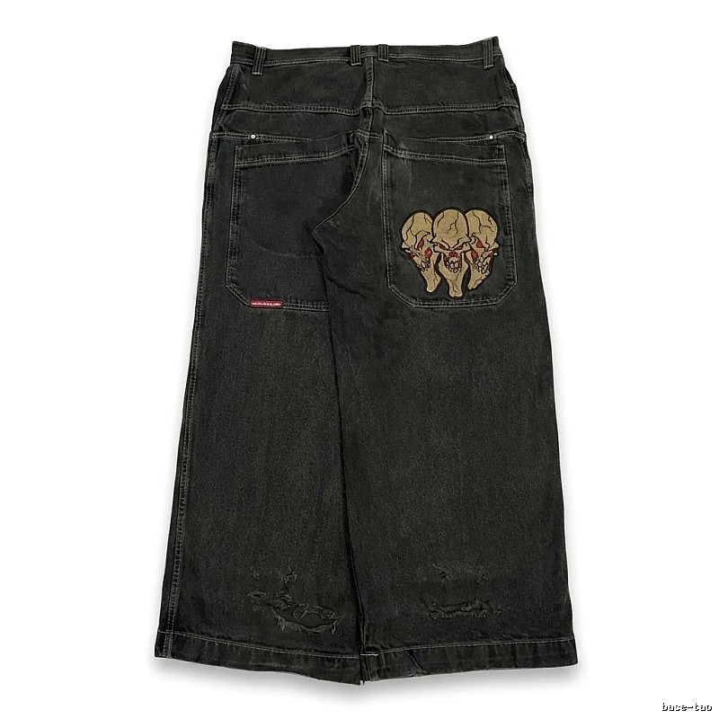 Y2K-style black denim skirt